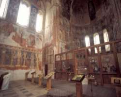 The church still contains murals and mosaics of the 11th century. The site is worth visiting though it is removed from the list of Heritage Sites The church still contains murals and mosaics of the 11th century. The site is worth visiting though it is removed from the list of Heritage Sites.